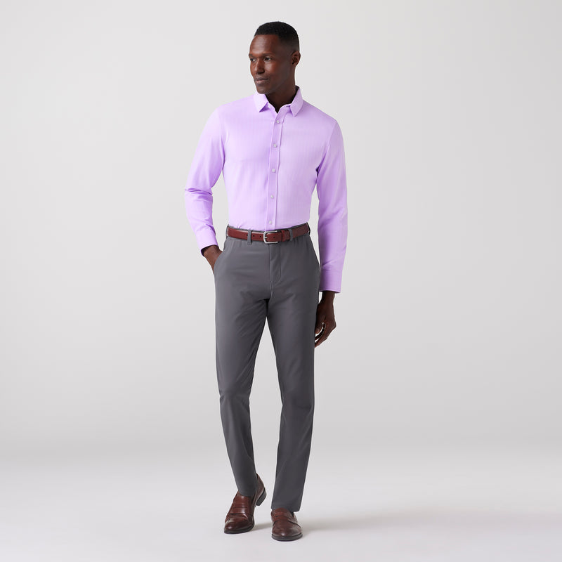 Bateman Dress Shirt - Lilac Herringbone