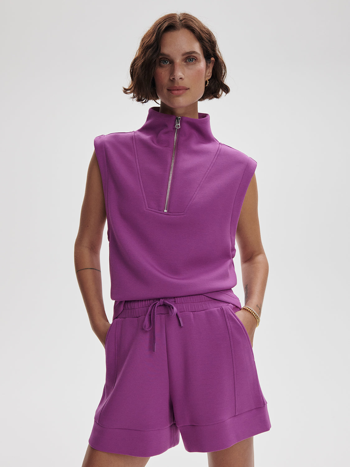 Magnolia Half Zip Tank 2.0 - Striking Purple VARLEY
