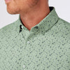 Haylard Dress Shirt - pale green floral+fauna