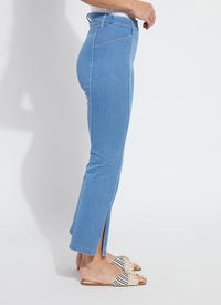 Britt Flare Split Ankle Denim - Bleached