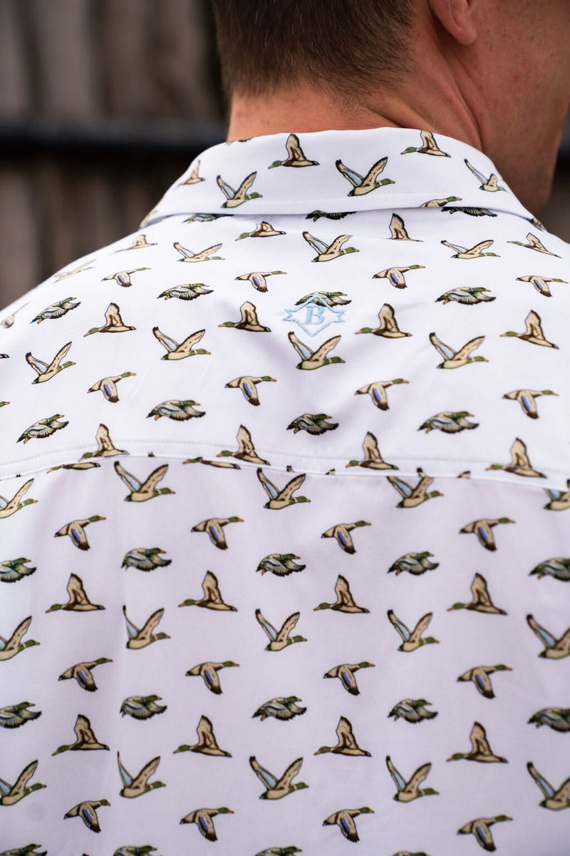 Flying Mallards Performance Button Up