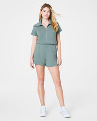 AirEssentials Half Zip Romper - Fennel