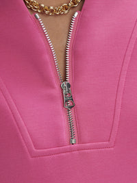 Loretta Half Zip - Ibis Rose