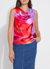 Rosario Draped Printed Top