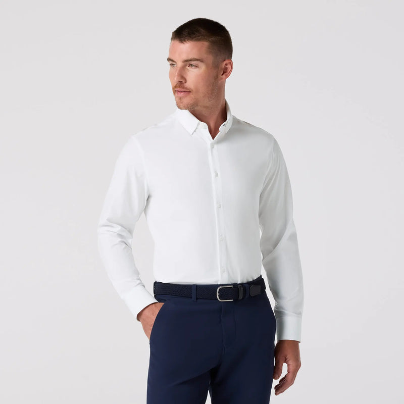 Leeward Sport Shirt- White Mizzen + Main