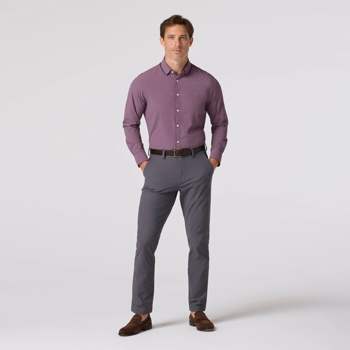 Leeward Dress shirt - Eggplant Levi Mizzen + Main