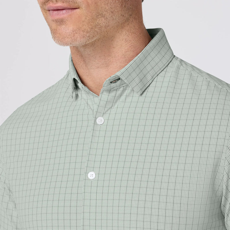 Leeward Dress shirt - Eucalyptus Mini Plaid Mizzen + Main