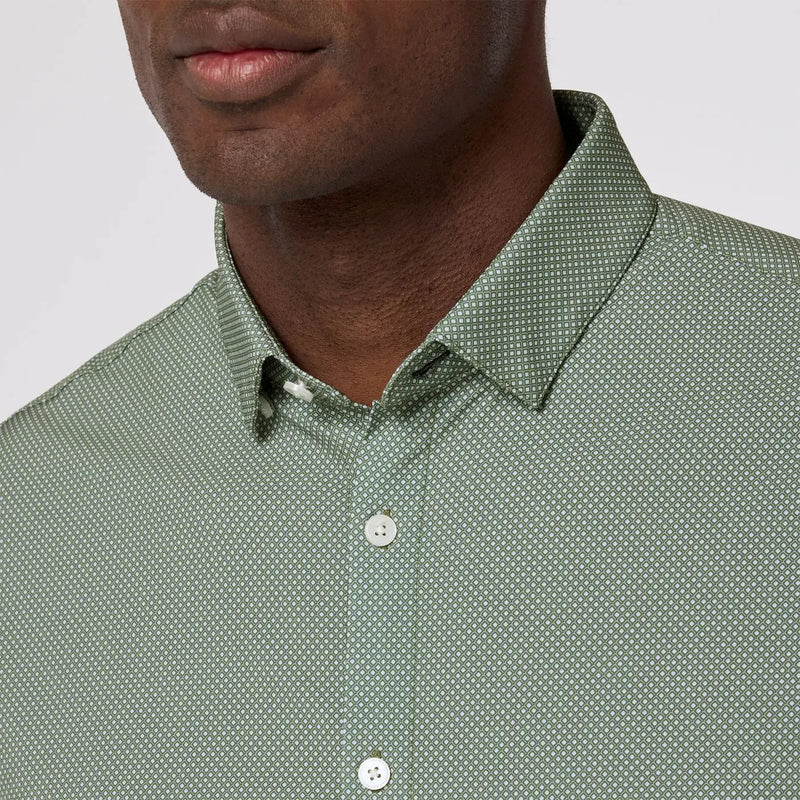 Leeward Dress shirt - Olive Pressed Diamond Mizzen + Main