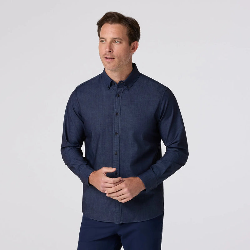 Leeward Dress shirt - Dark Rinse Nash Chambray Mizzen + Main