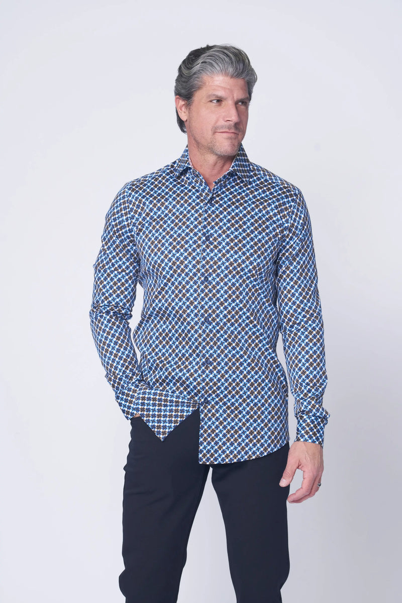 Blue/Brown Sport Shirt 7 Downie St.