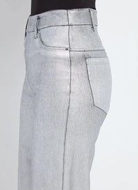 Metallic Coated Wide Leg Denim Lysse