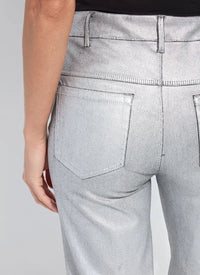 Metallic Coated Wide Leg Denim Lysse