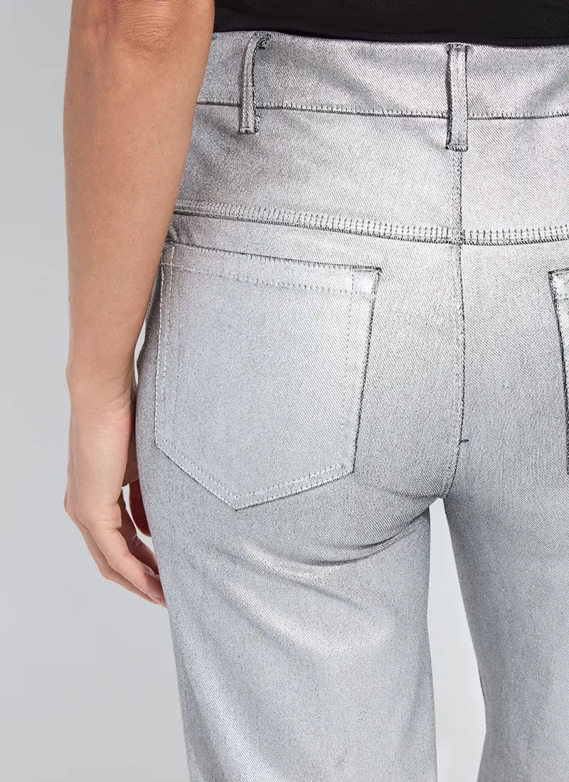 Metallic Coated Wide Leg Denim Lysse