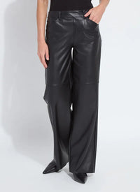 Azra Wide Leg Vegan Leather Pant Lysse