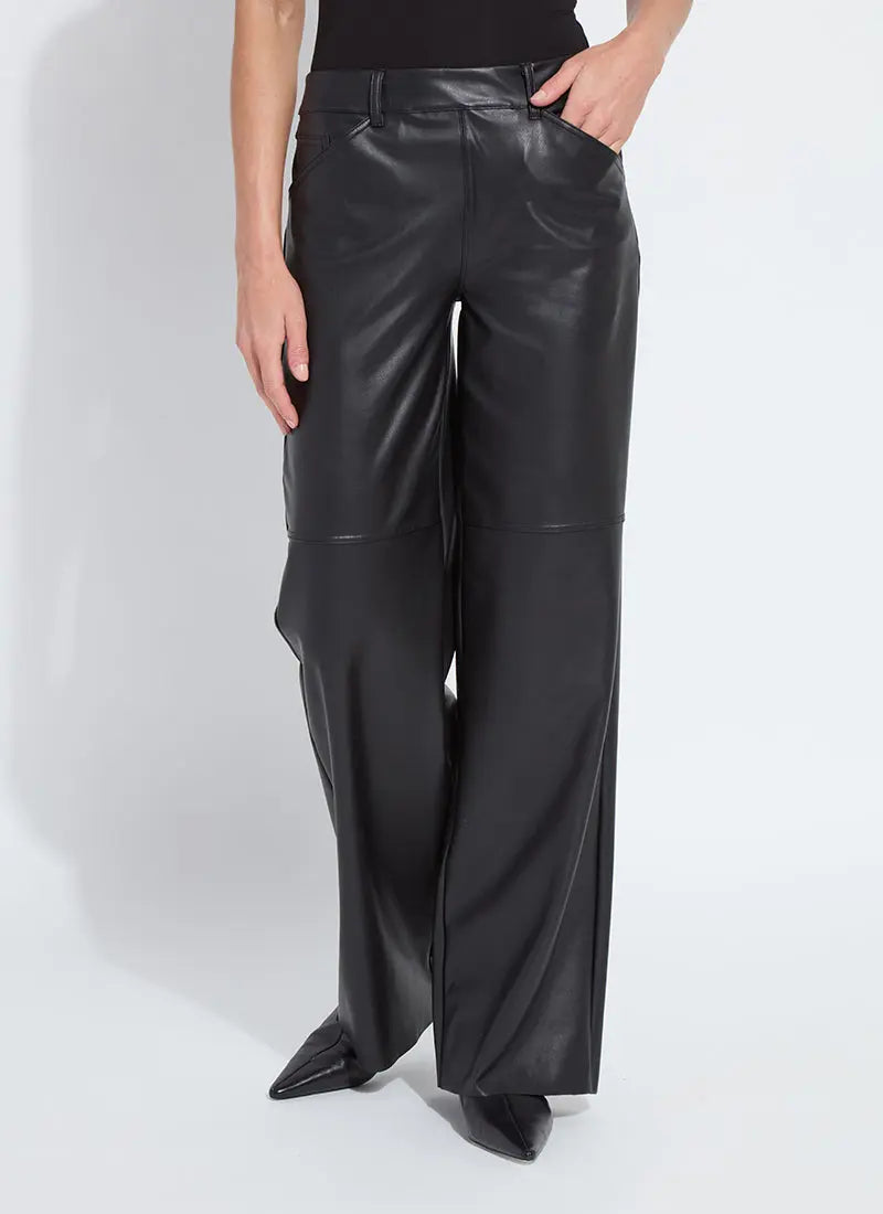 Azra Wide Leg Vegan Leather Pant Lysse