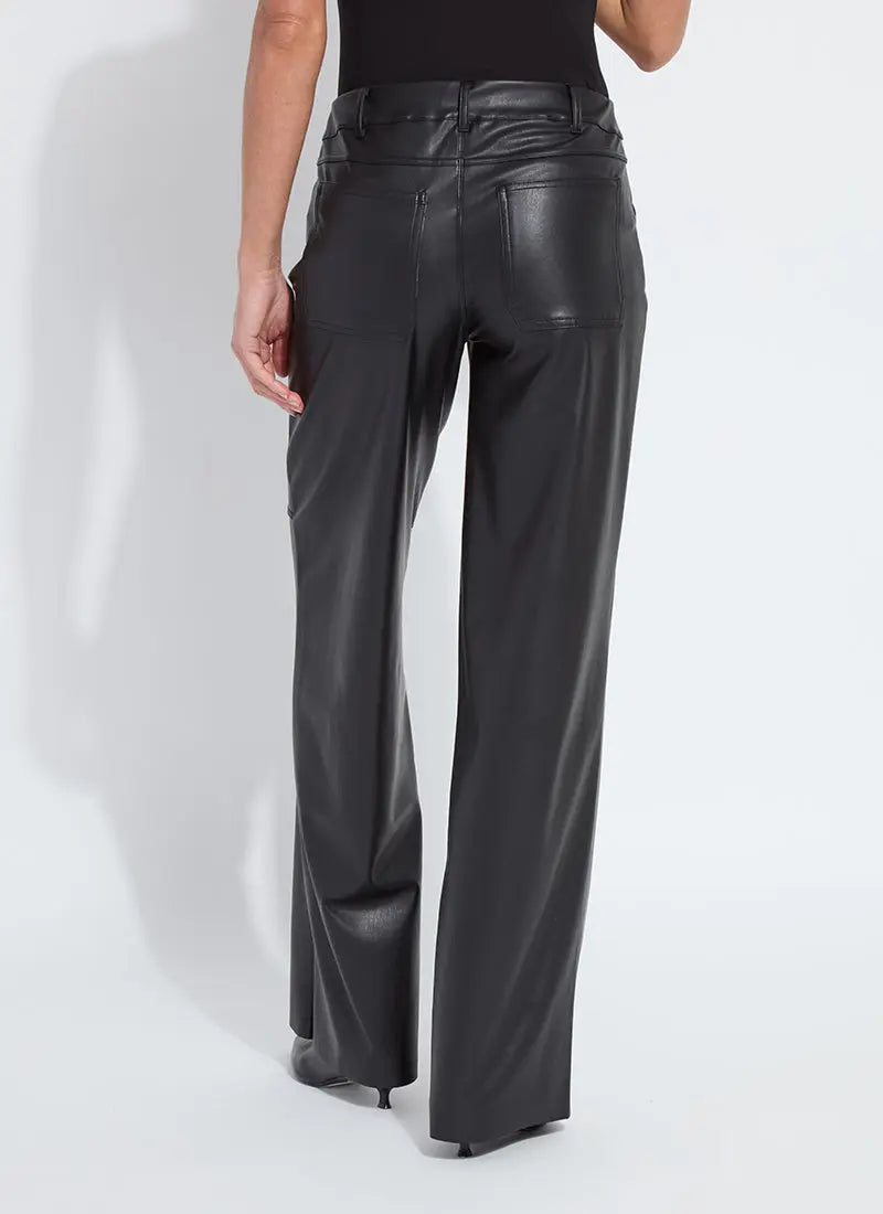 Azra Wide Leg Vegan Leather Pant Lysse