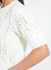 Hadley Embellished Cable Sweater Lysse