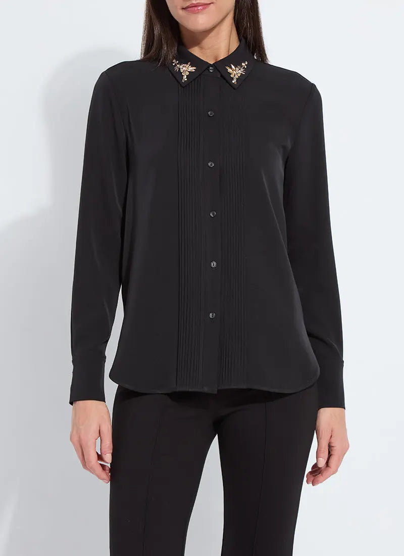 Lizeth Embellished Tuxedo Shirt Lysse