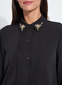 Lizeth Embellished Tuxedo Shirt Lysse