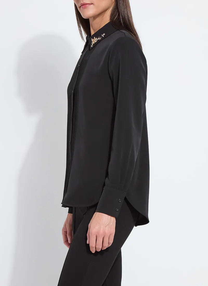 Lizeth Embellished Tuxedo Shirt Lysse
