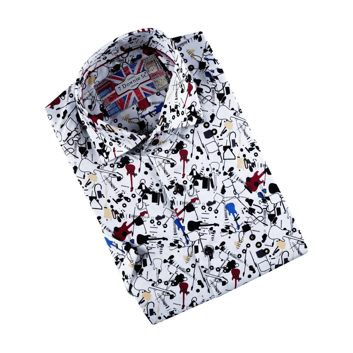Geo Guitar Short Sleeve Sport Shirt 7 Downie St.