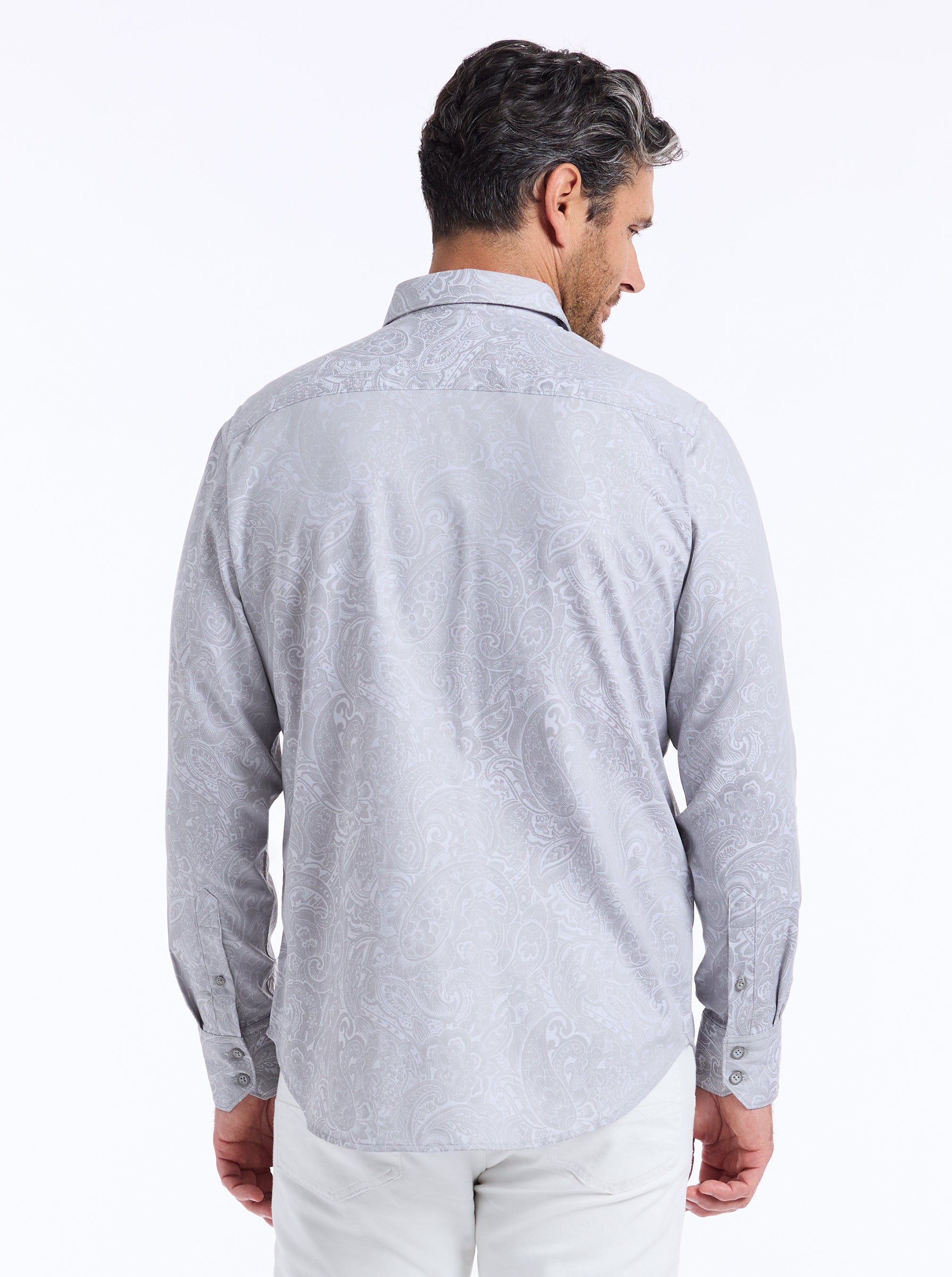 Hudson Grey Paisley Sport Shirt