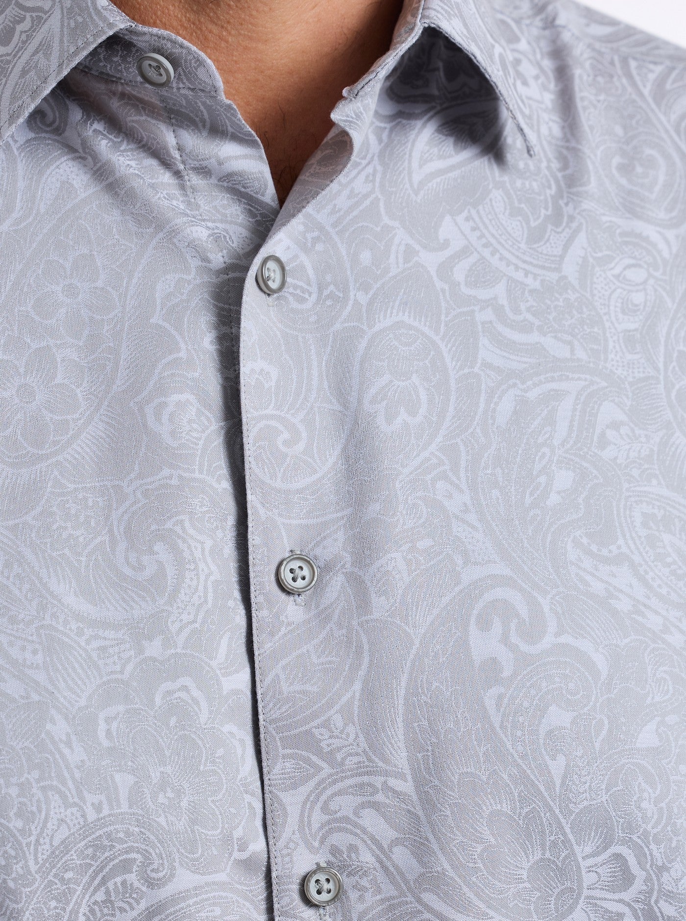 Hudson Grey Paisley Sport Shirt