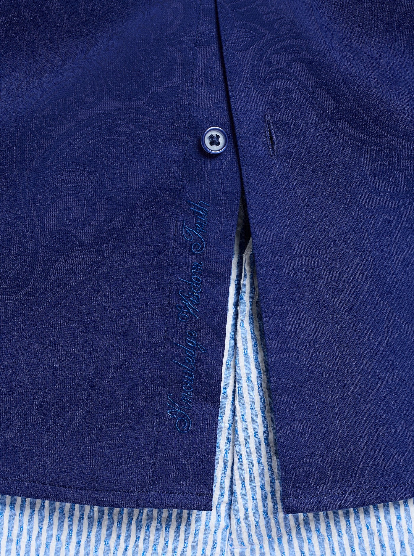 Hudson Navy Paisley Sport Shirt