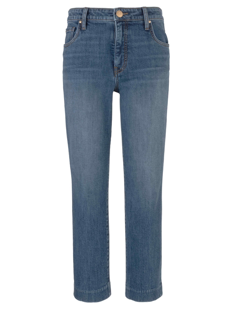 Reese High Rise Blind Hem Straight Jeans