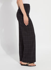 Erin Wide Leg Trouser - Double Check