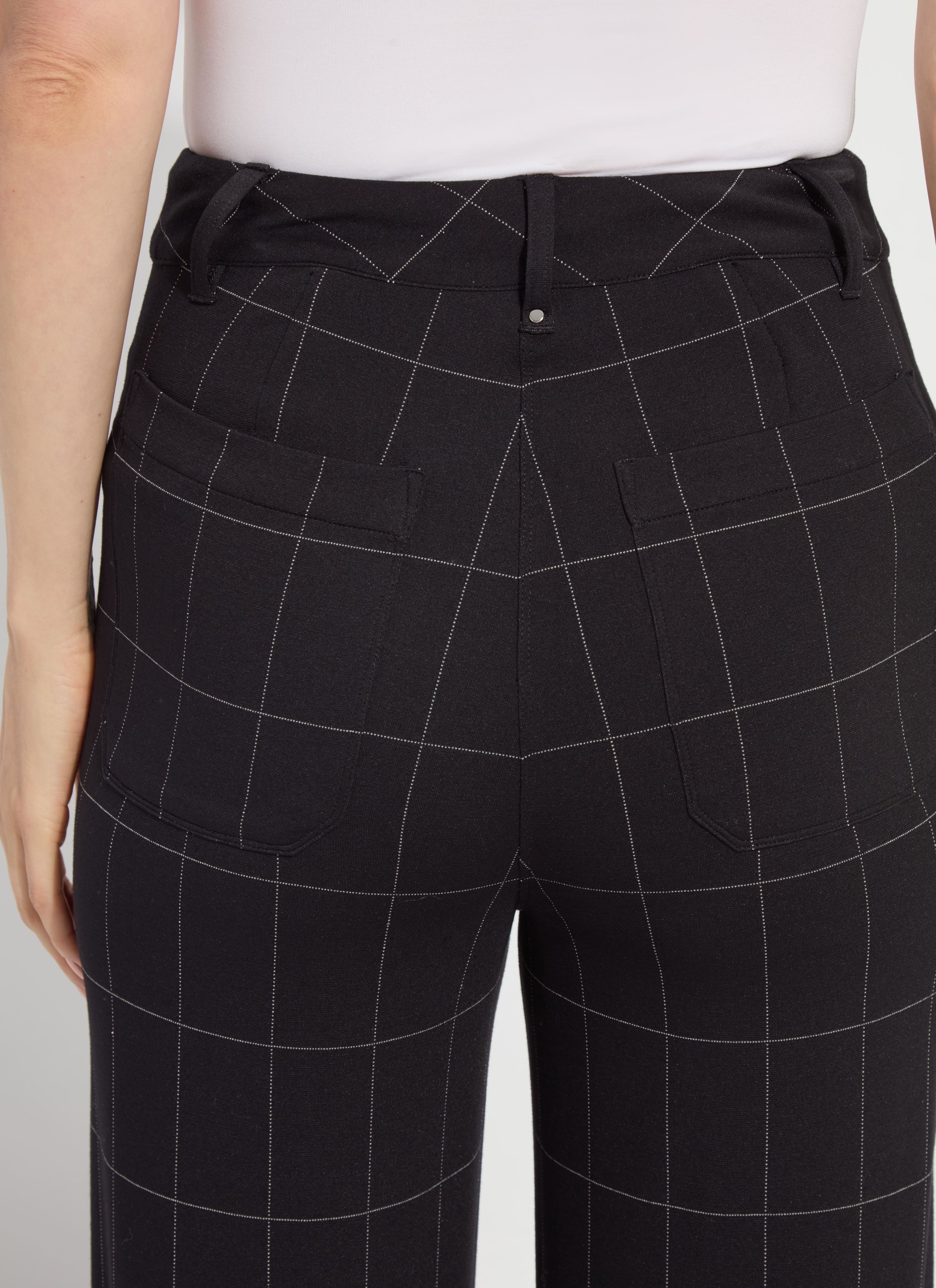 Erin Wide Leg Trouser - Double Check