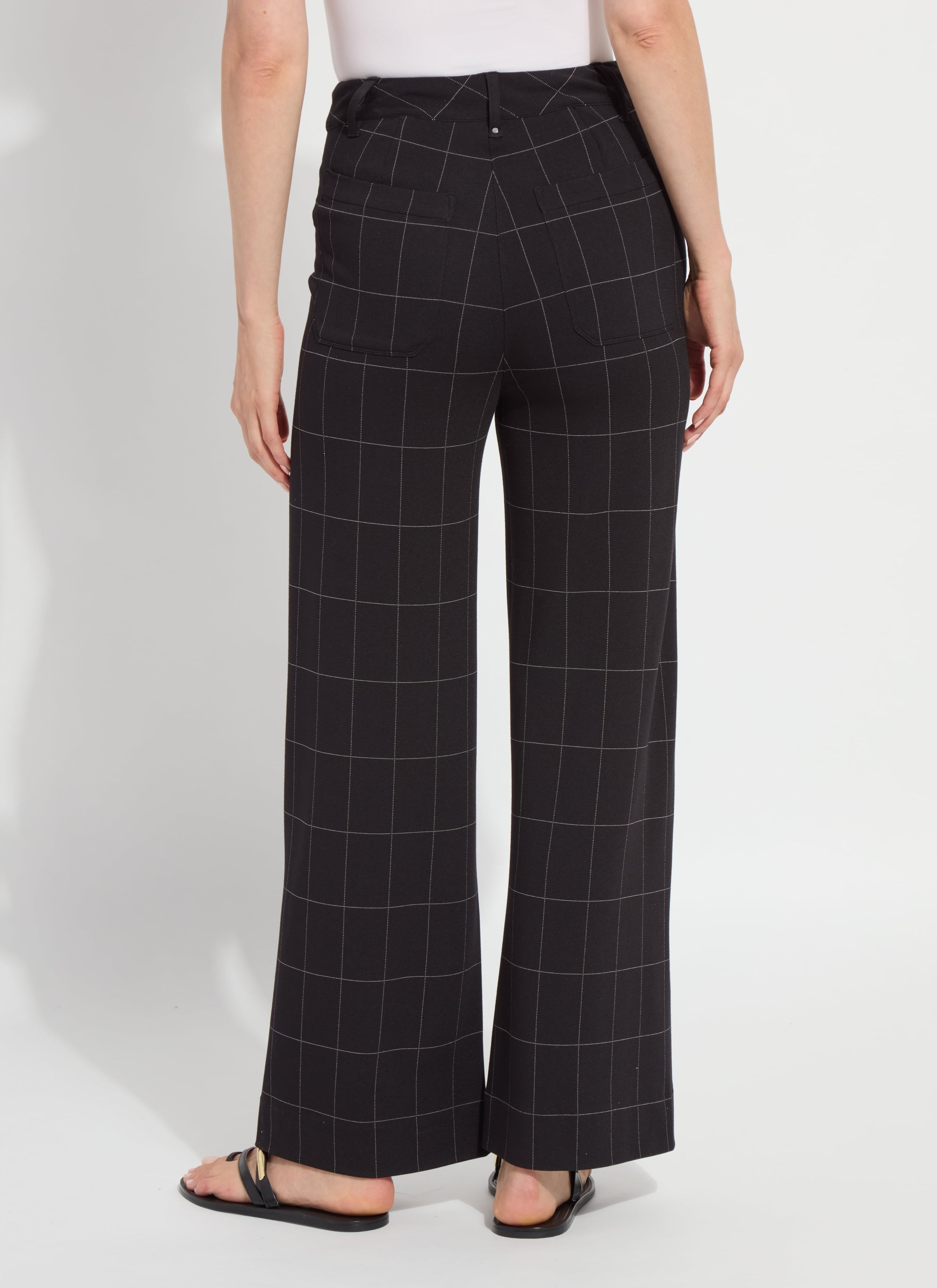 Erin Wide Leg Trouser - Double Check