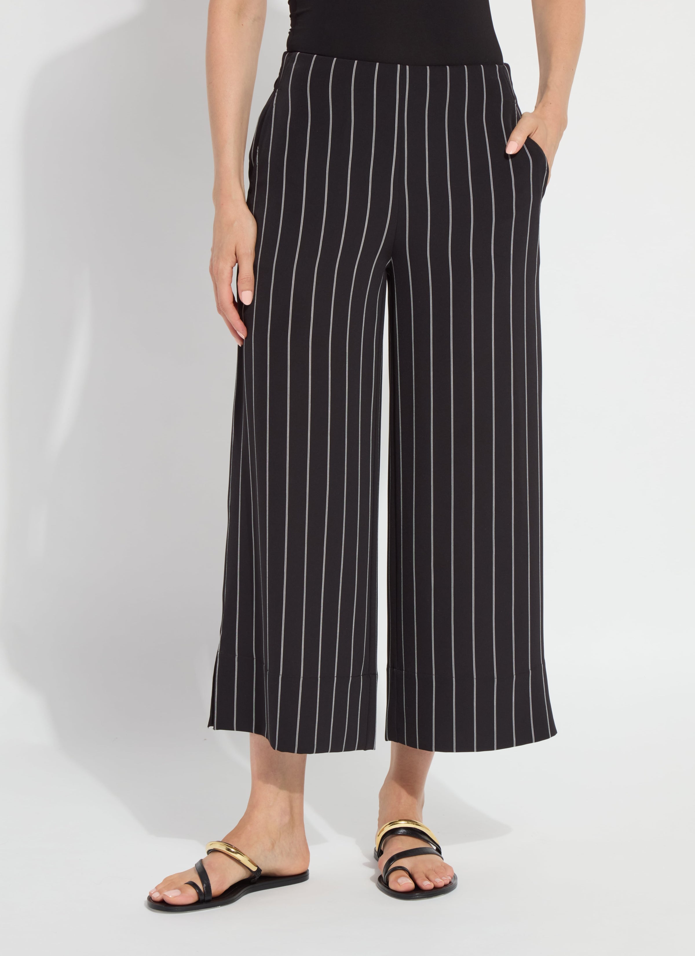 Ava Pinstripe Palazzo Pants