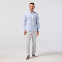 Leeward No Tuck Dress Shirt - Blue Stripe