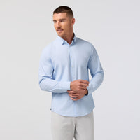 Leeward No Tuck Dress Shirt - Blue Stripe