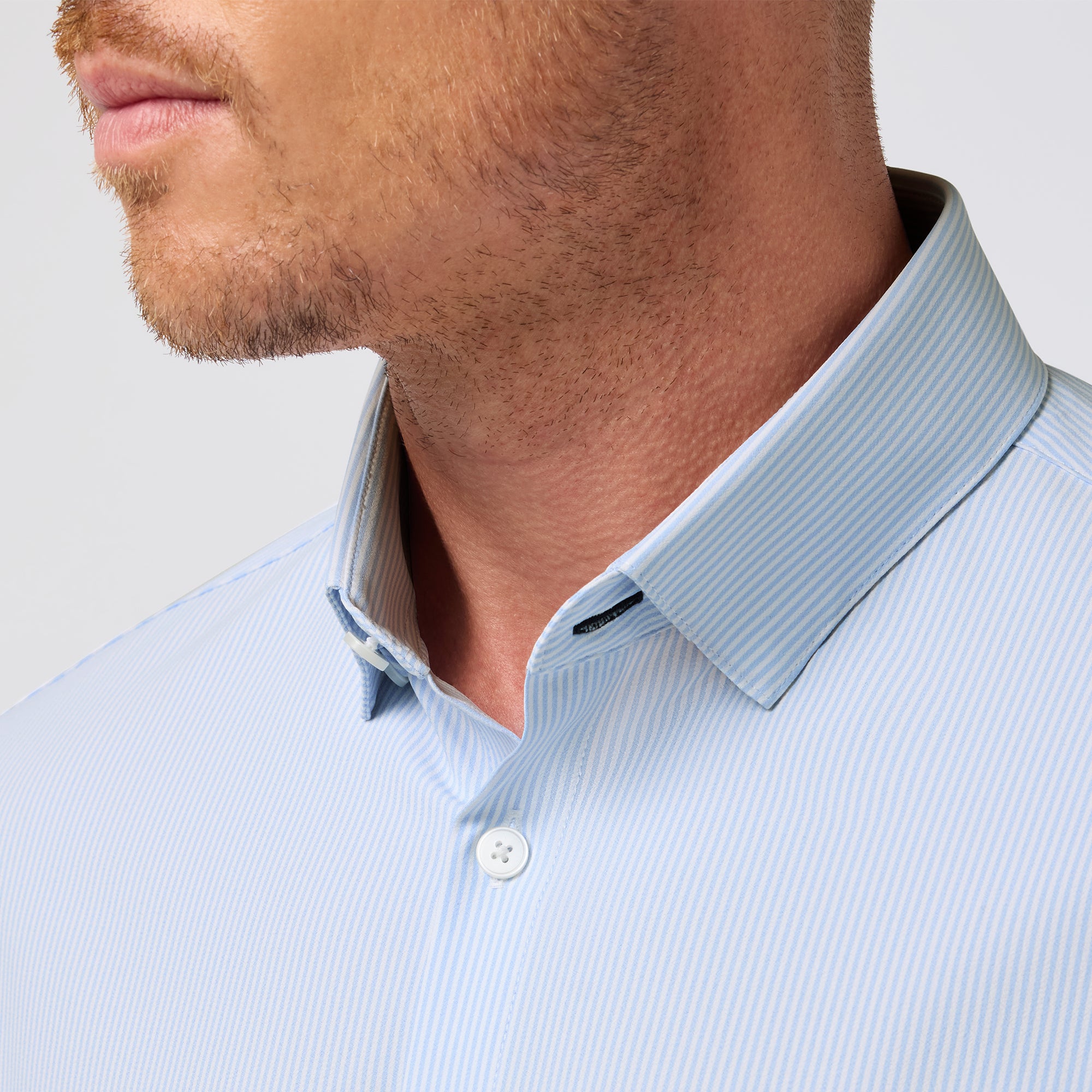 Leeward No Tuck Dress Shirt - Blue Stripe