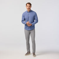 Leeward No Tuck Dress Shirt - Blue Window Pane