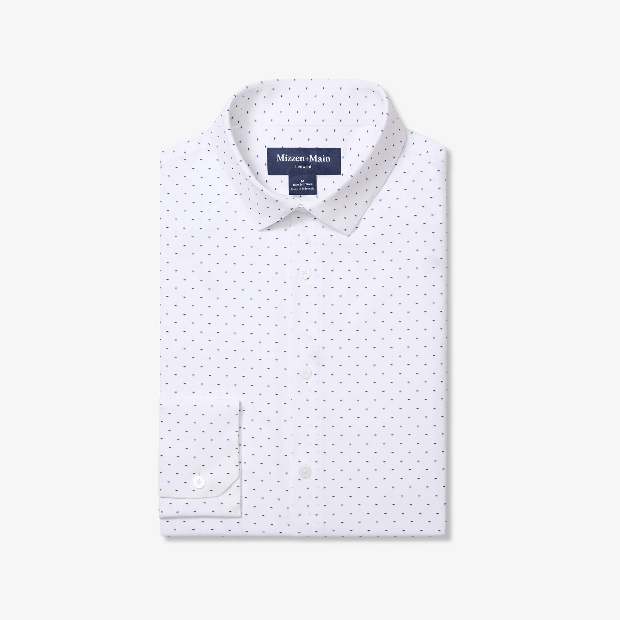 Leeward No Tuck Dress Shirt - Navy Geo