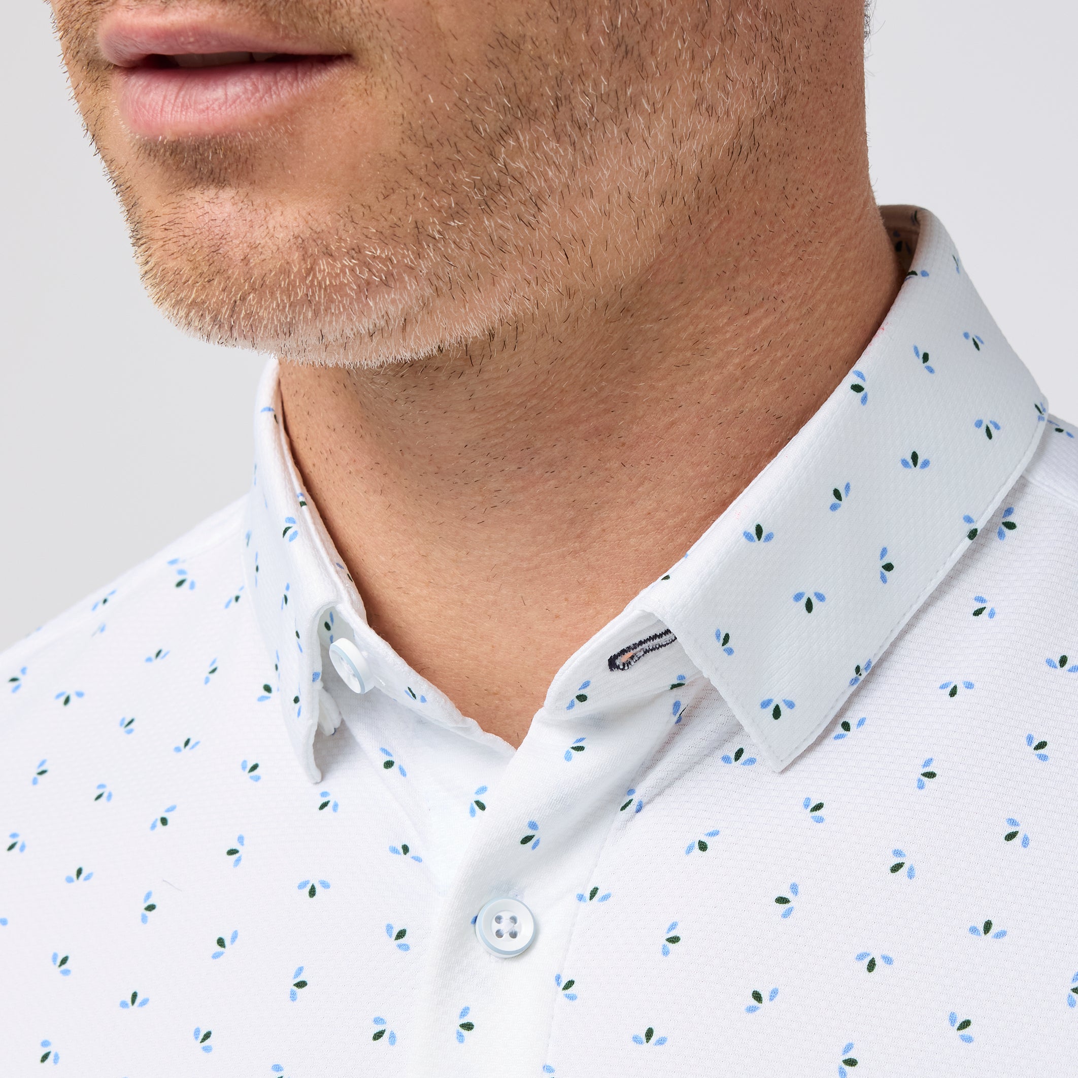 Halyard Dress Shirt - White Floral
