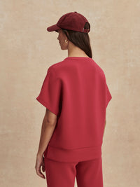 Adria Half Zip Sweat - Rich Raspberry
