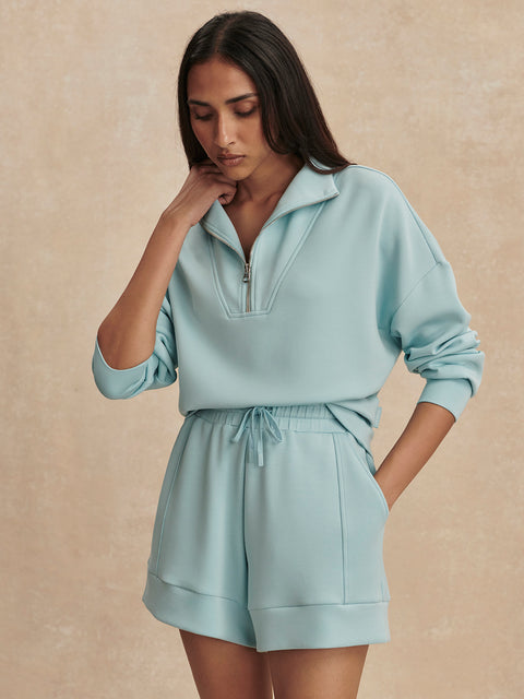 Atrium High Rise Shorts - Porcelain Blue