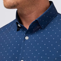 Leeward Short Sleeve Dress Shirt - Midnigh Navy