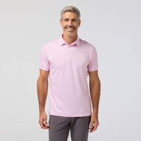 Pink Azaleas Outline Versa Short Sleeve Polo