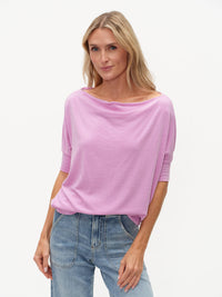 SHORT SLEEVE ANYWHERE TOP - Violet