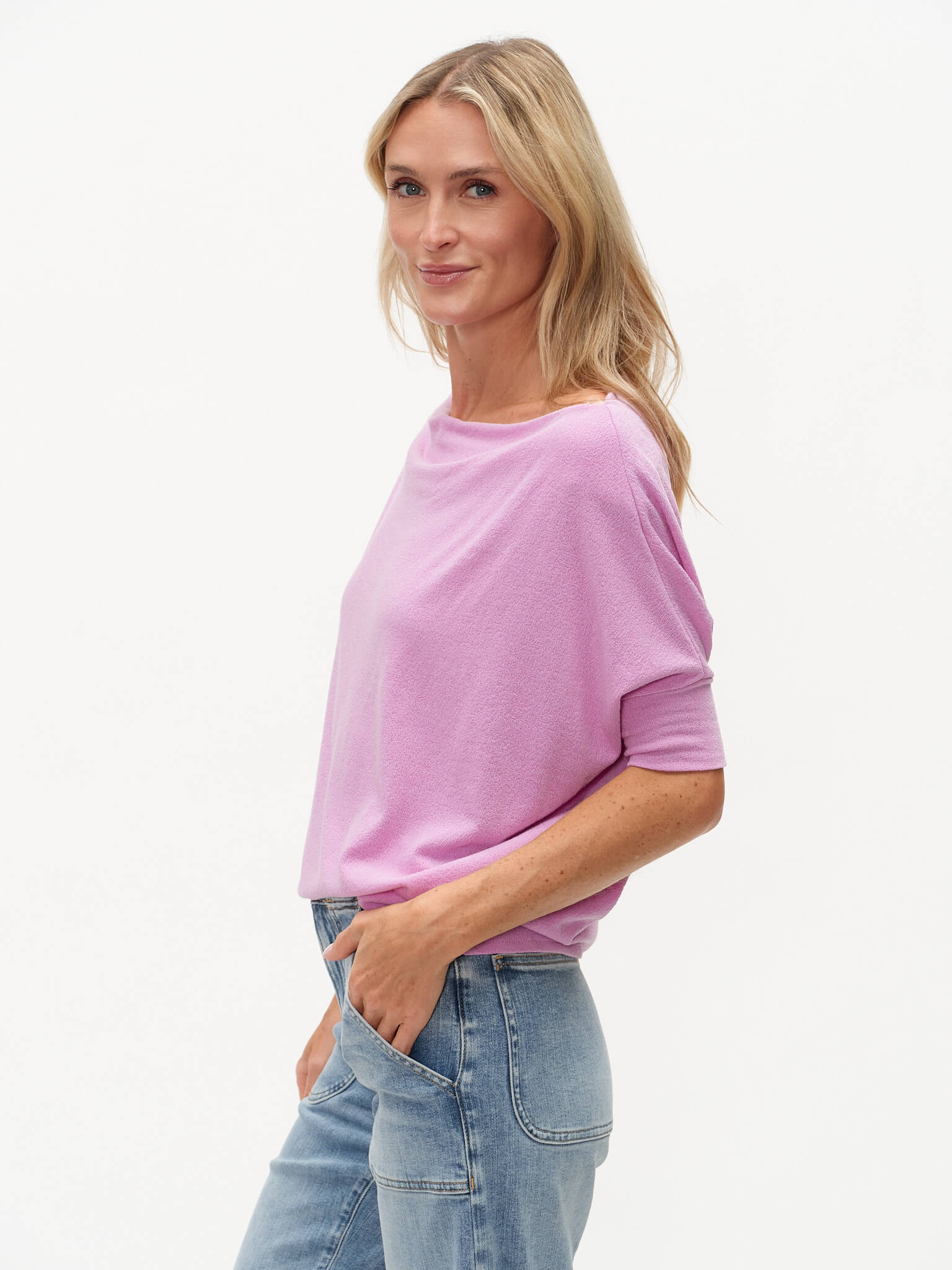 SHORT SLEEVE ANYWHERE TOP - Violet