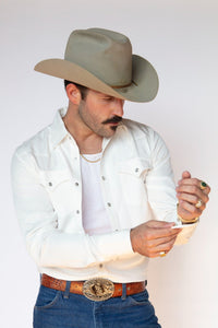 Denver White Classic Western Shirt (In-Store Only)