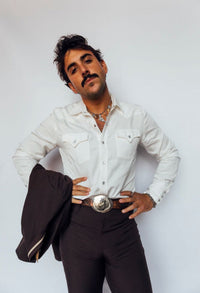 Denver White Classic Western Shirt (In-Store Only)