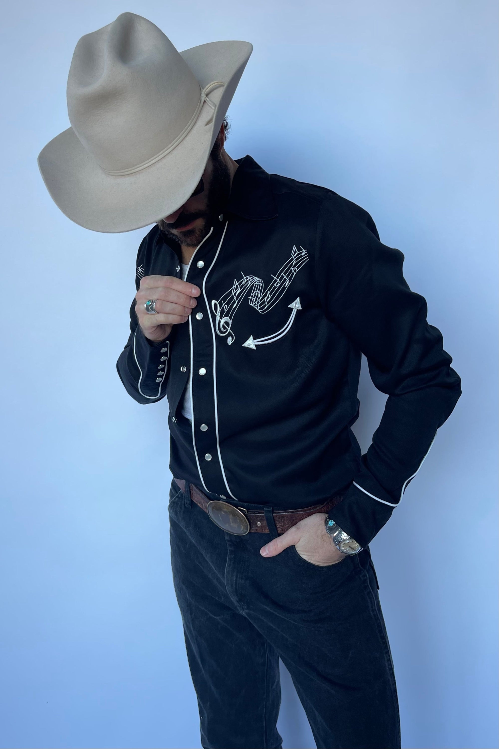 Nashville Western Music Note Shirt