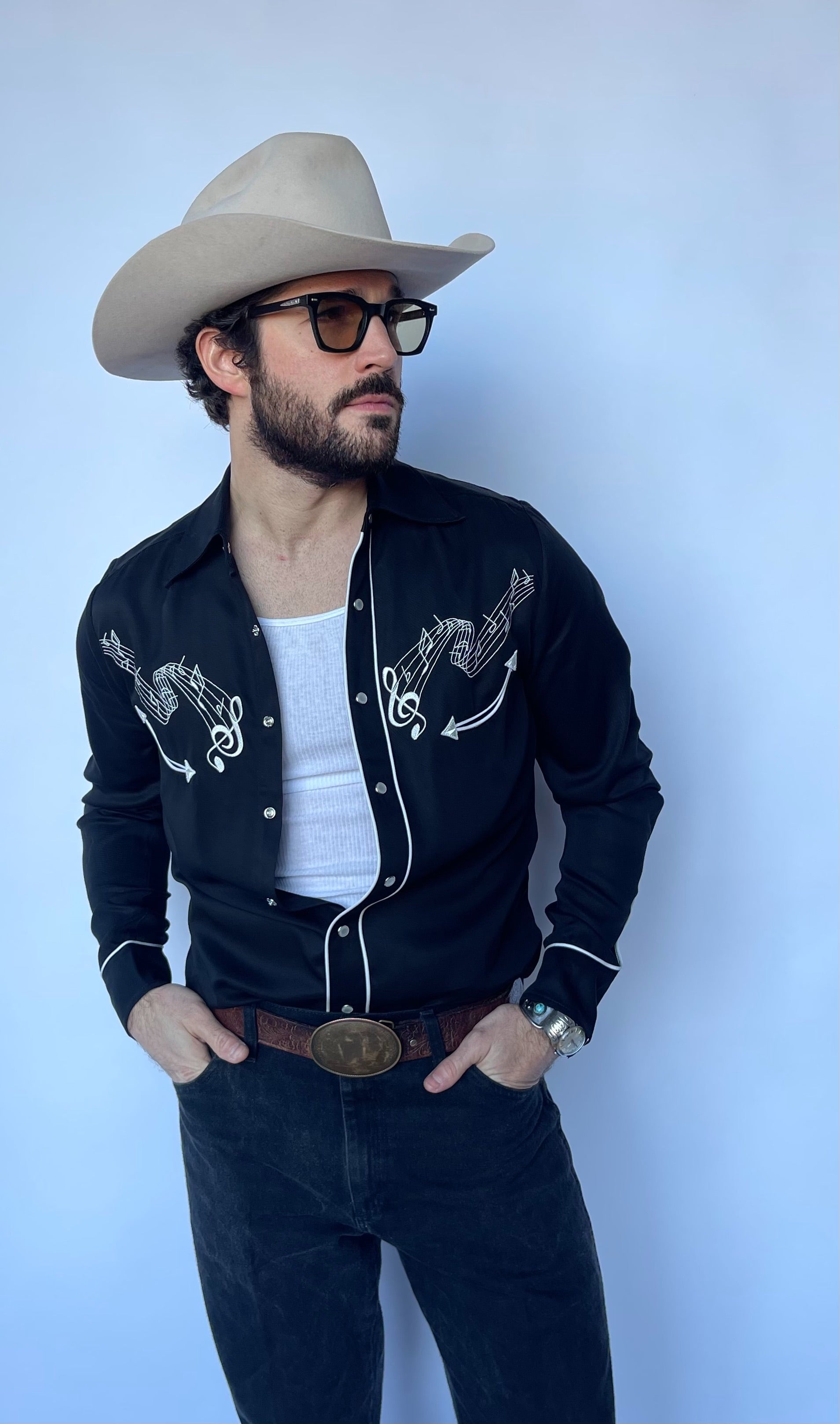 Nashville Western Music Note Shirt