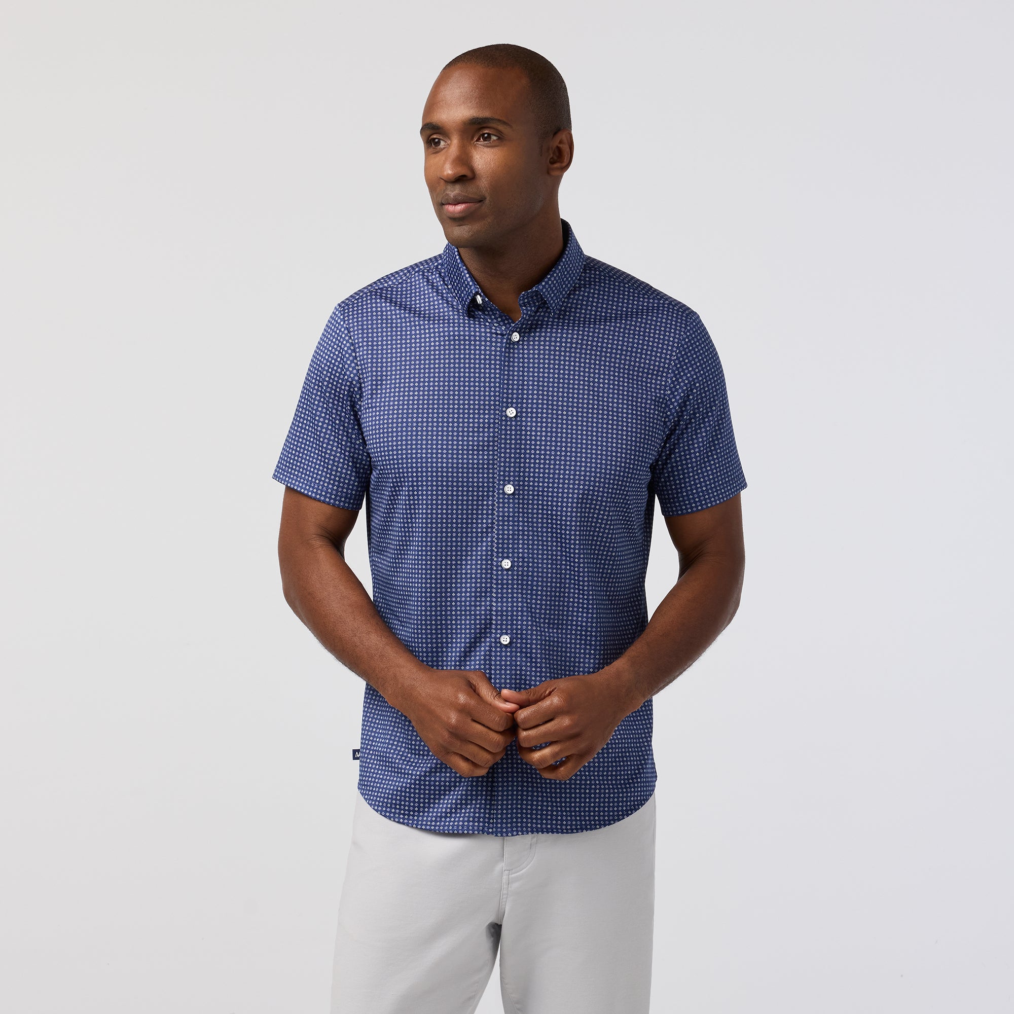 Halyard SS Dress Shirt - Midnight Navy
